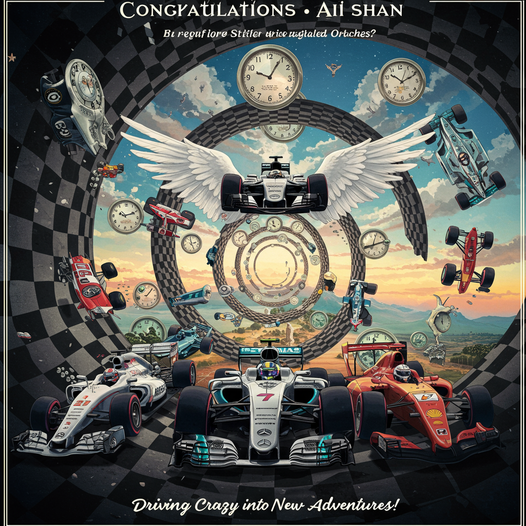 Lewis Hamilton Congratulations Cards - Silly Robot Cards