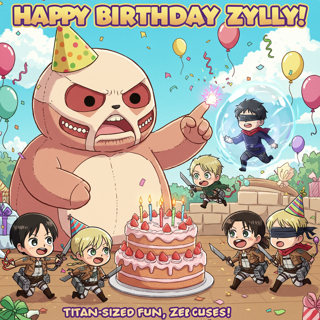 Jujutsu Kaisen Birthday Cards - Silly Robot Cards