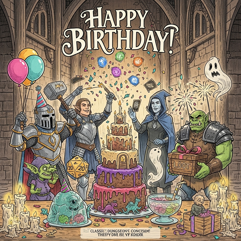 Magic The Gathering Birthday Cards - Silly Robot Cards