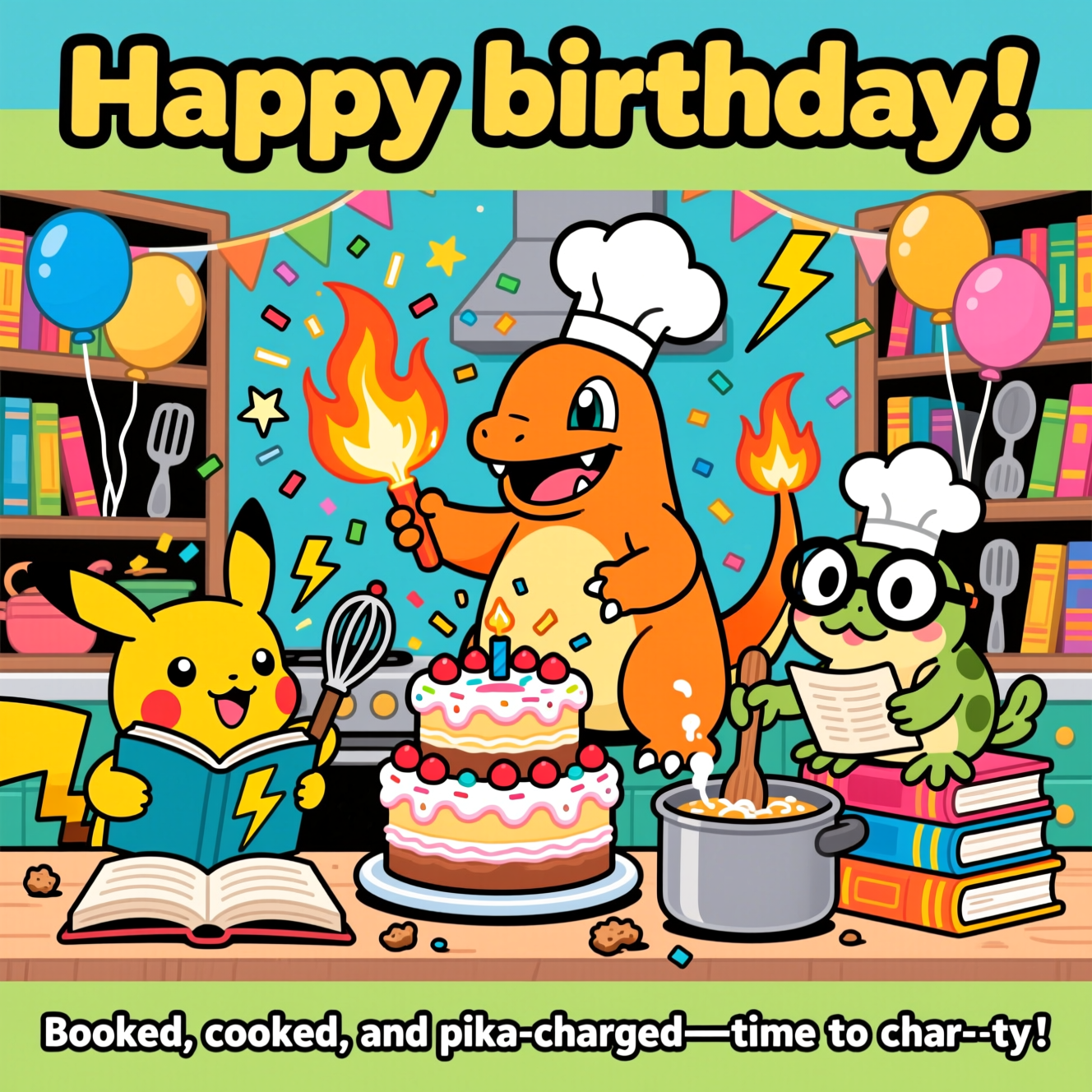 Pikachu Birthday Cards - Silly Robot Cards