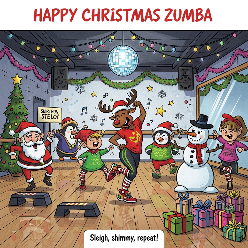 Zumba Christmas Cards - Silly Robot Cards