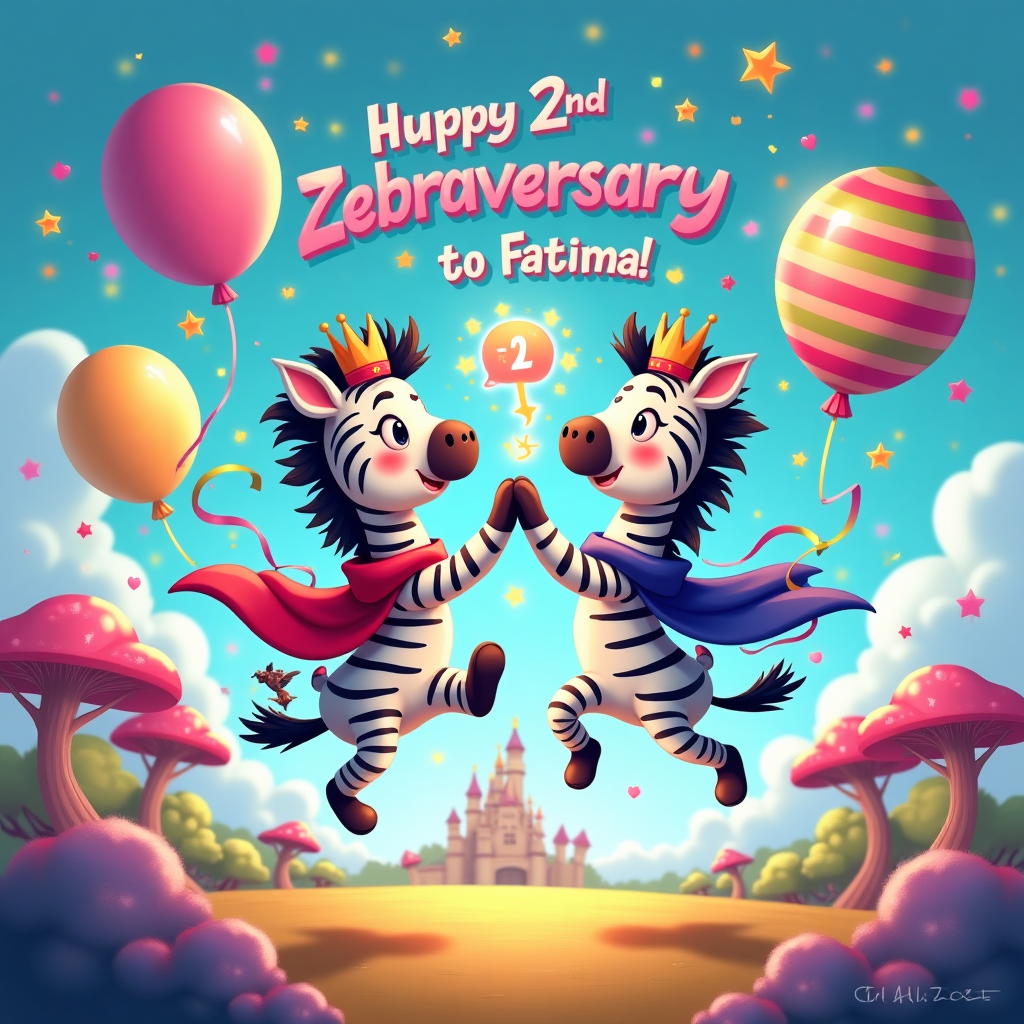 Zebra-themed Congratulations Cards - Silly Robot Cards