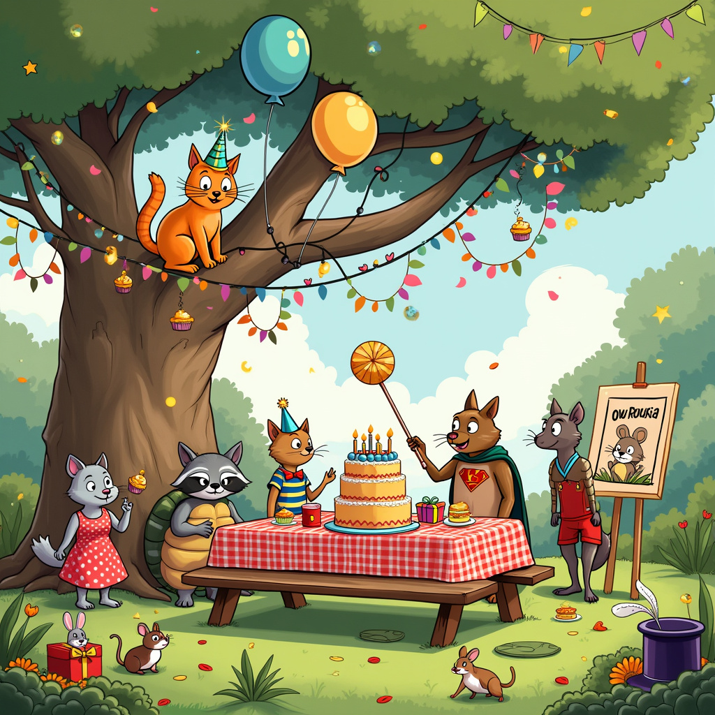 2) Birthday AI Generated Card - Cat (9c354)