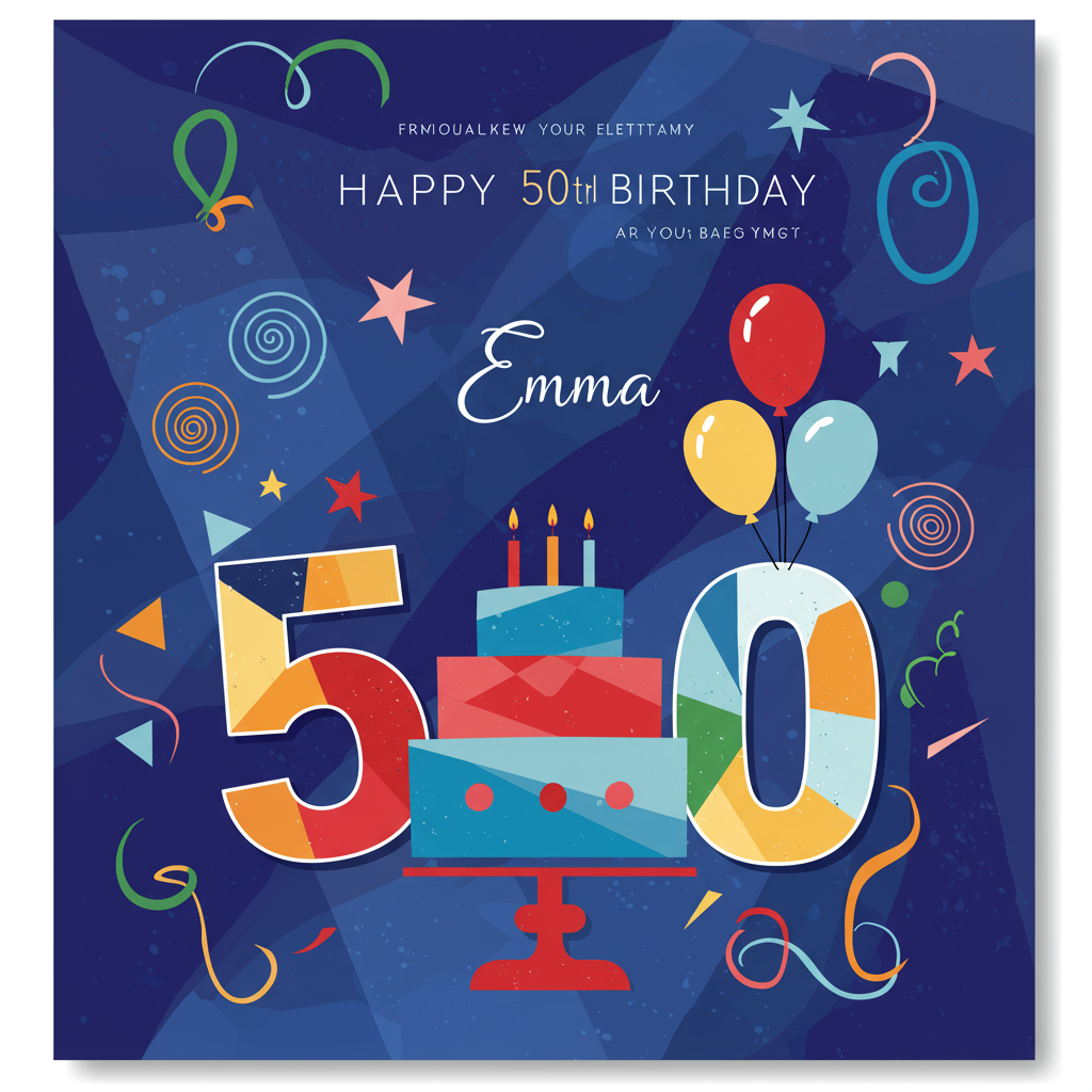 Happy 50th Birthday Birthday Card