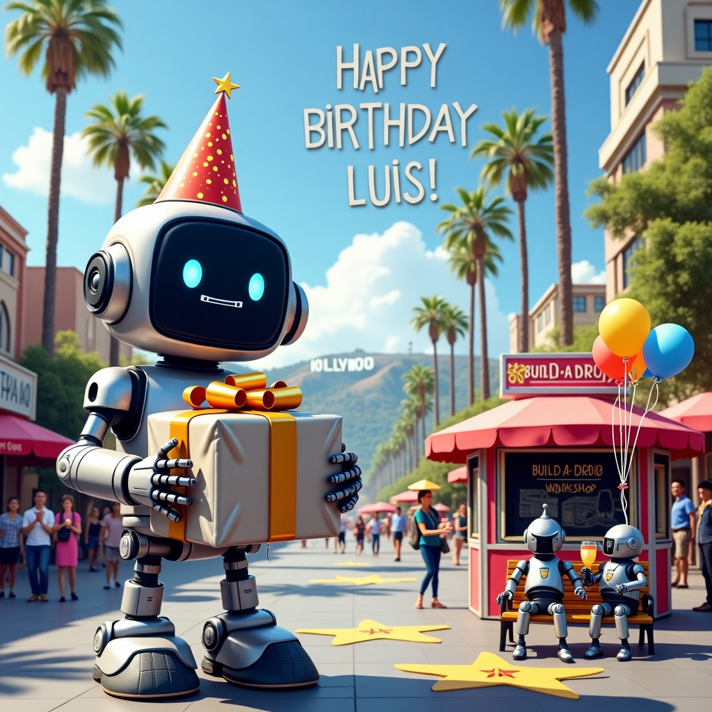 Movie Magic Birthday Cards - Silly Robot Cards