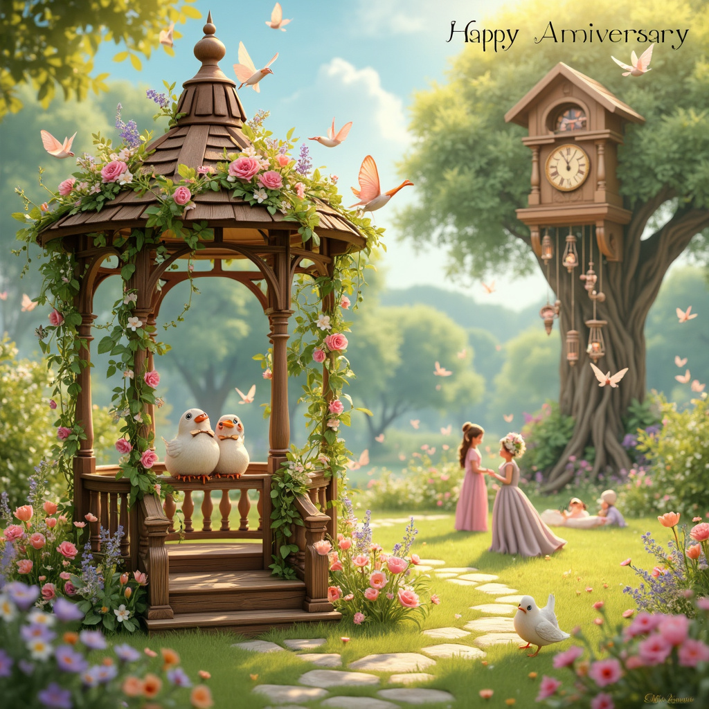 Seasonal (Spring) Anniversary Cards - Silly Robot Cards