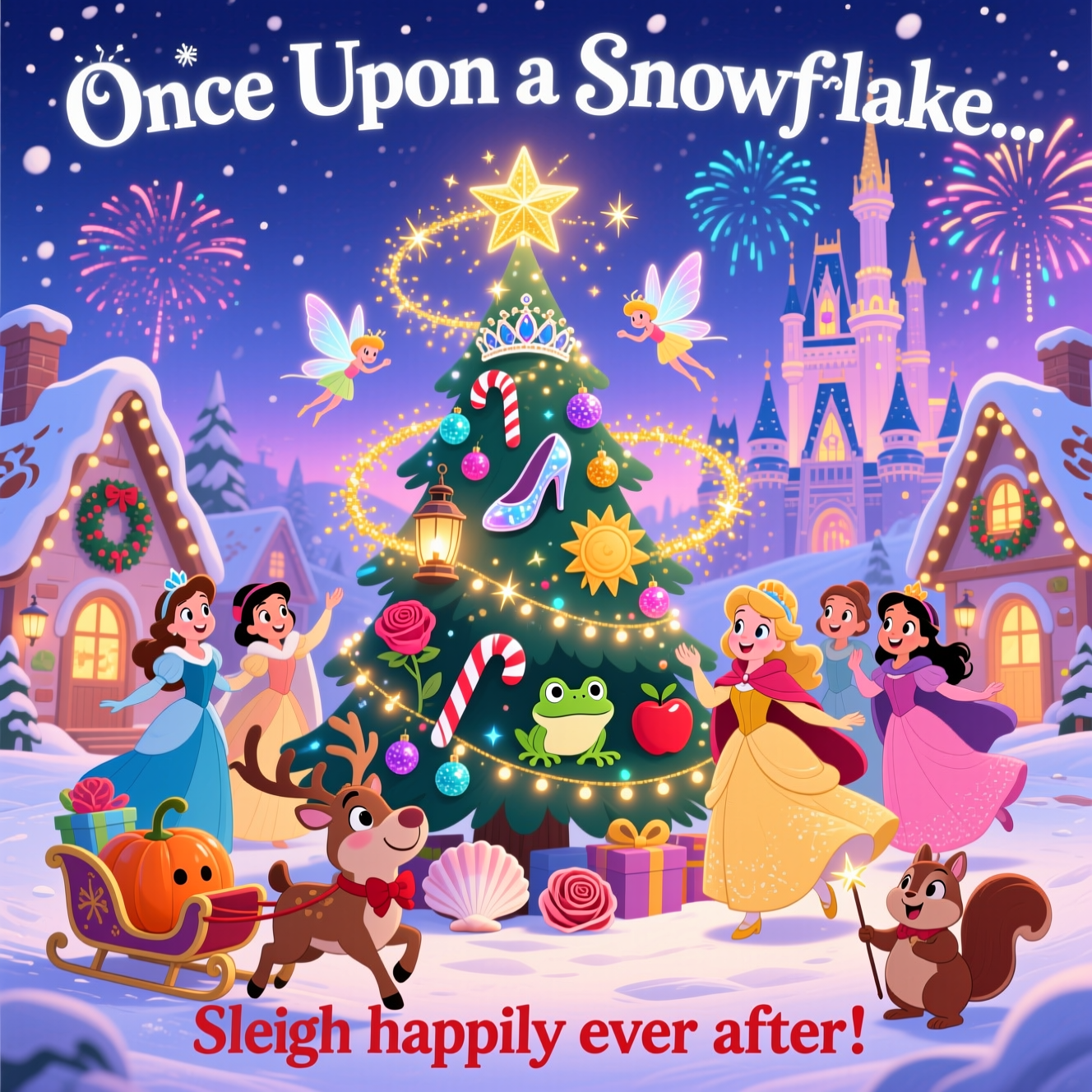 Disney Princesses Christmas Cards - Silly Robot Cards