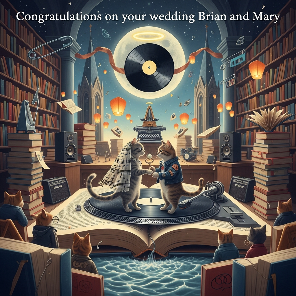 Literary References Wedding Cards - Silly Robot Cards