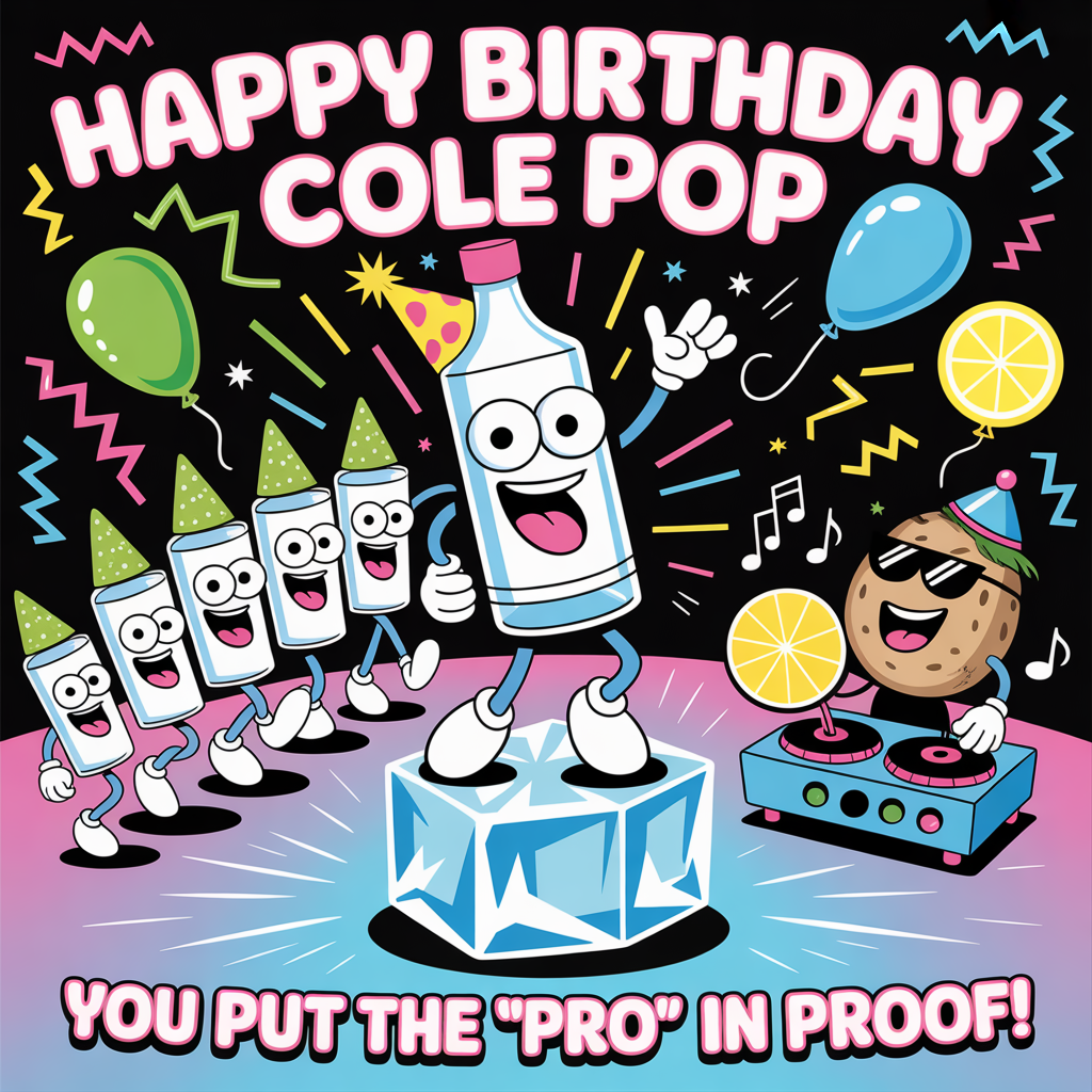 Vodka Birthday Cards - Silly Robot Cards