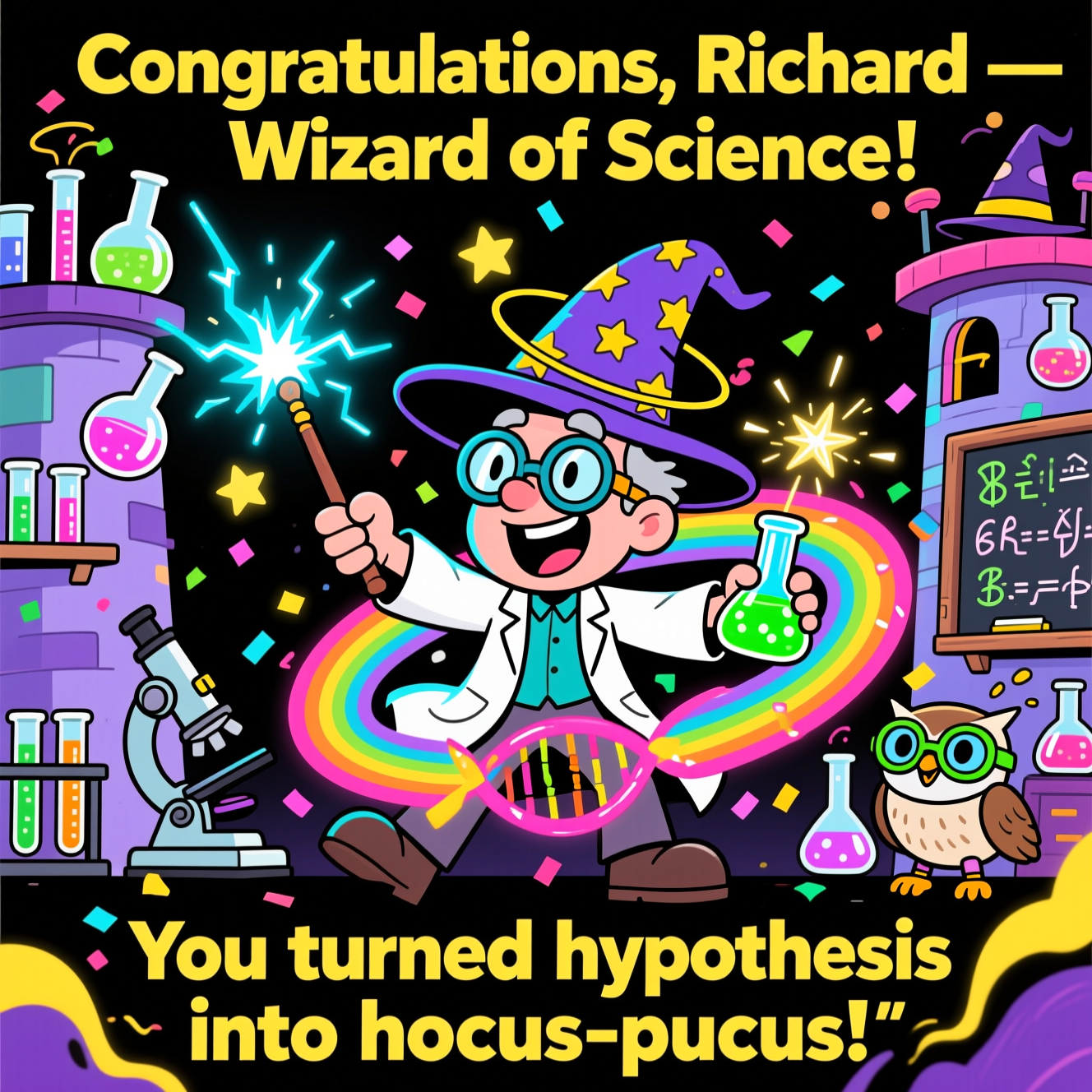 Science Congratulations Cards - Silly Robot Cards