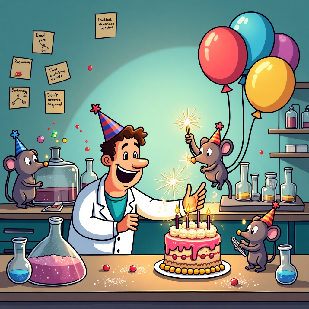 Celebrate Science with Laughter: Funny Lab-Themed Birthday Cards ...