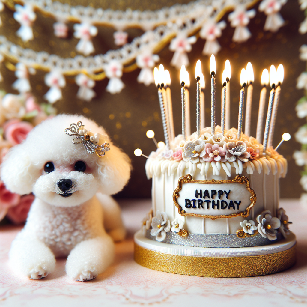 Bichon frise birthday cake best sale