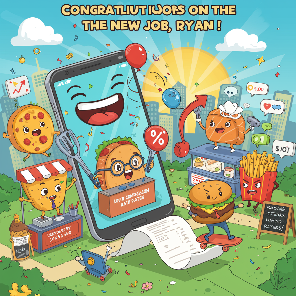 Commission Rates Congratulations Cards - Silly Robot Cards