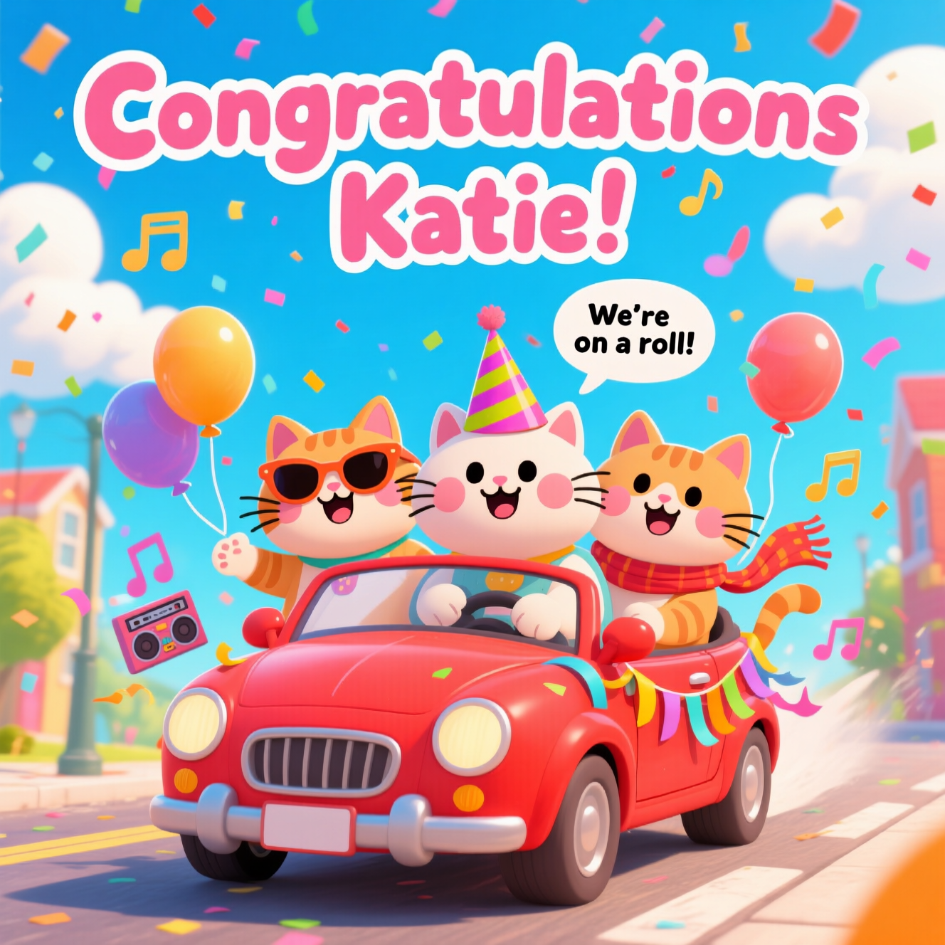 Cars Congratulations Cards - Silly Robot Cards