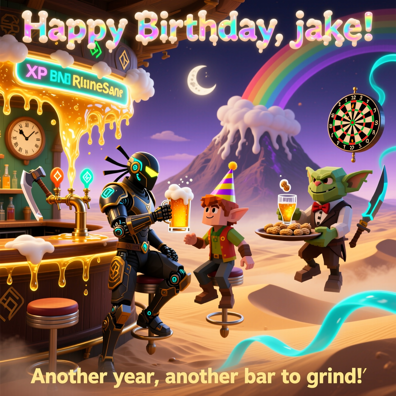 Runescape Birthday Cards - Silly Robot Cards
