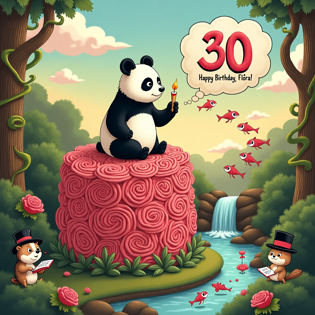 Cartoon Forest Birthday Cards - Silly Robot Cards