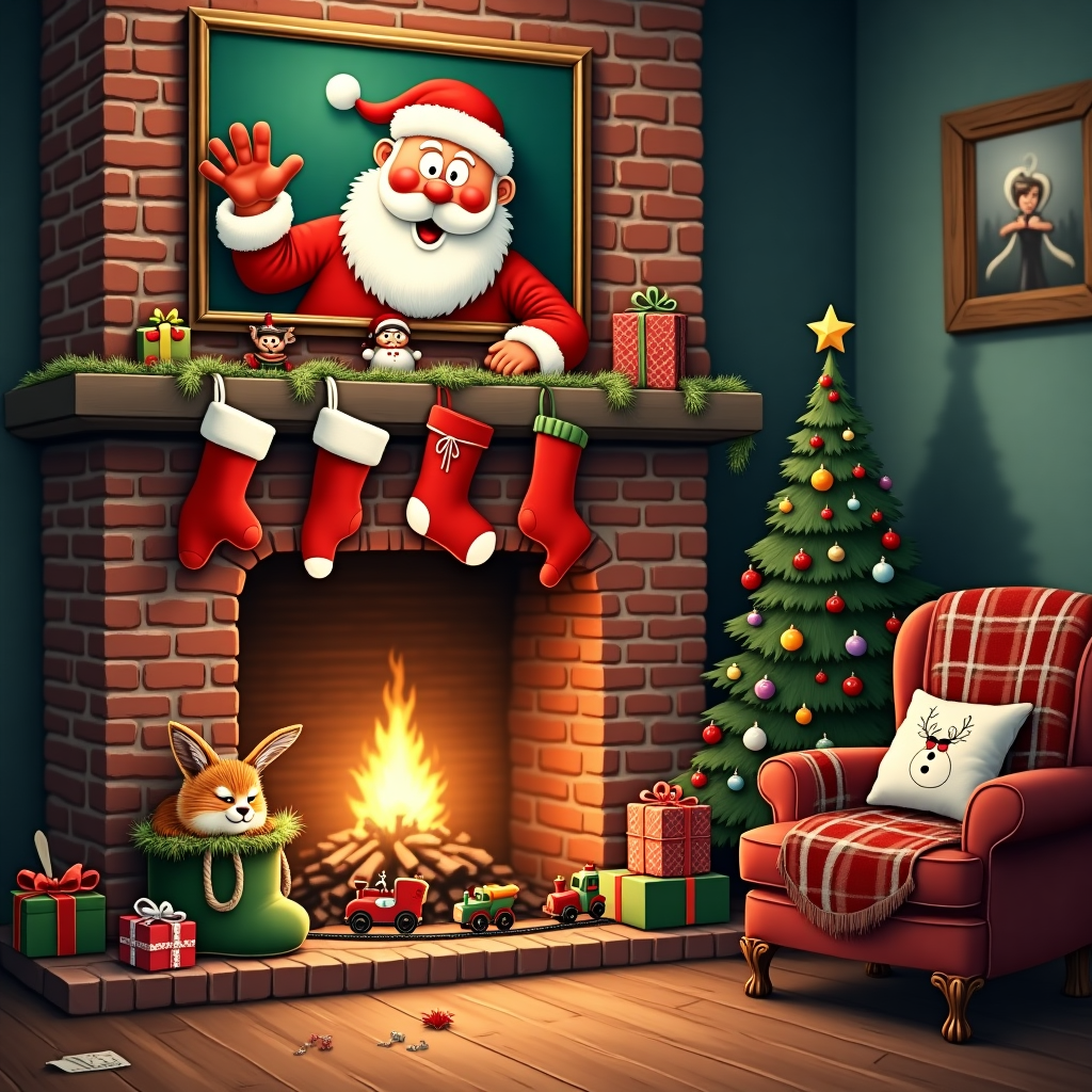 Mismatched Holiday Items Christmas Cards - Silly Robot Cards