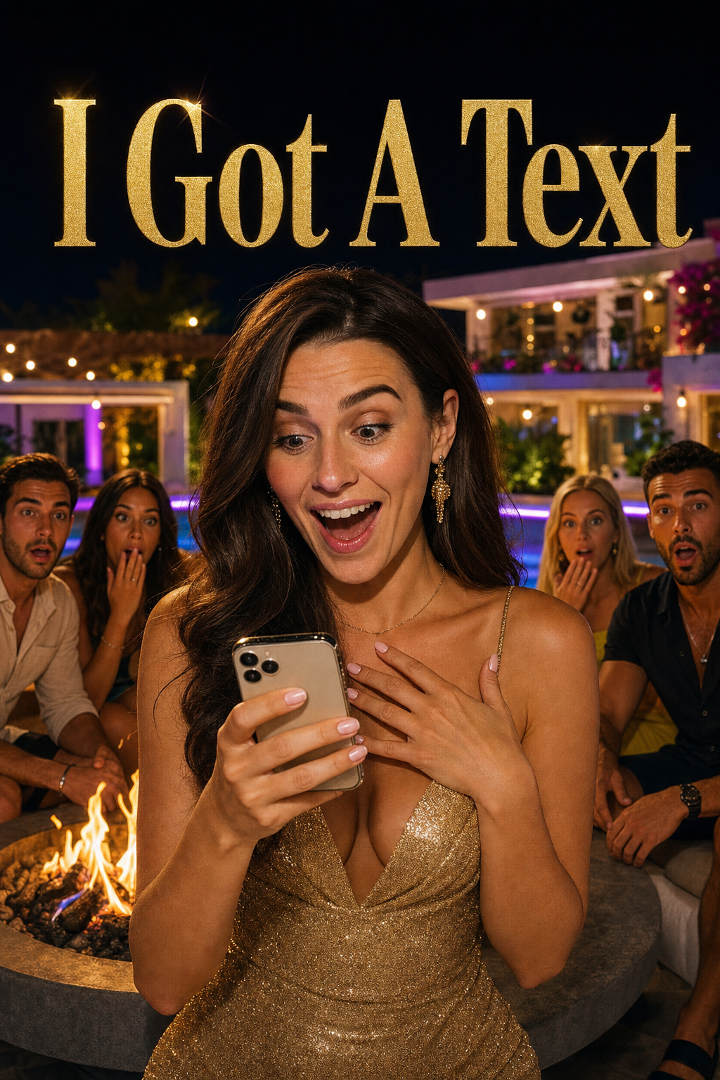 Dating Villa Birthday Text Alert Face Swap Card card preview