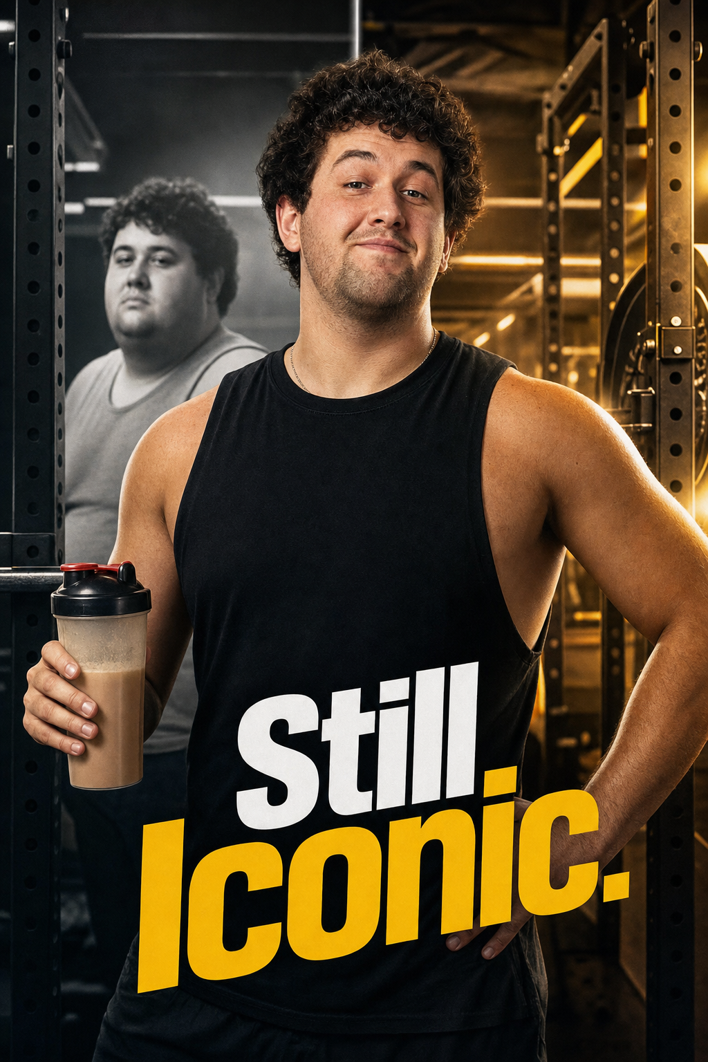 Gym Transformation Birthday Poster Face Swap Card card preview