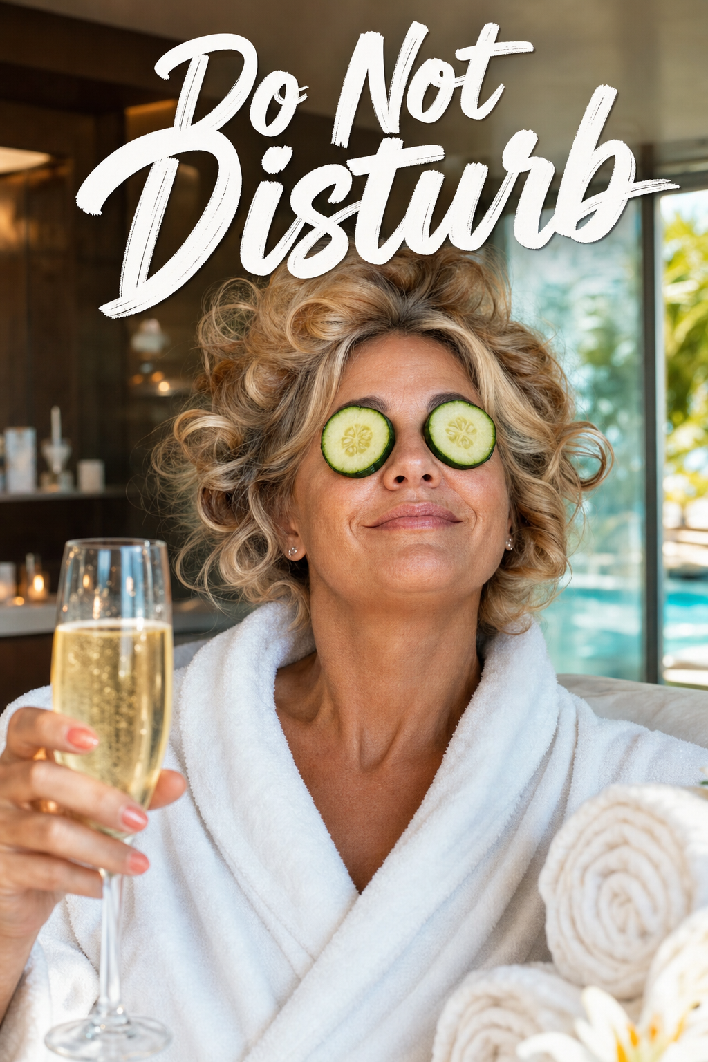 Luxury Spa Birthday Retreat Face Swap Card card preview