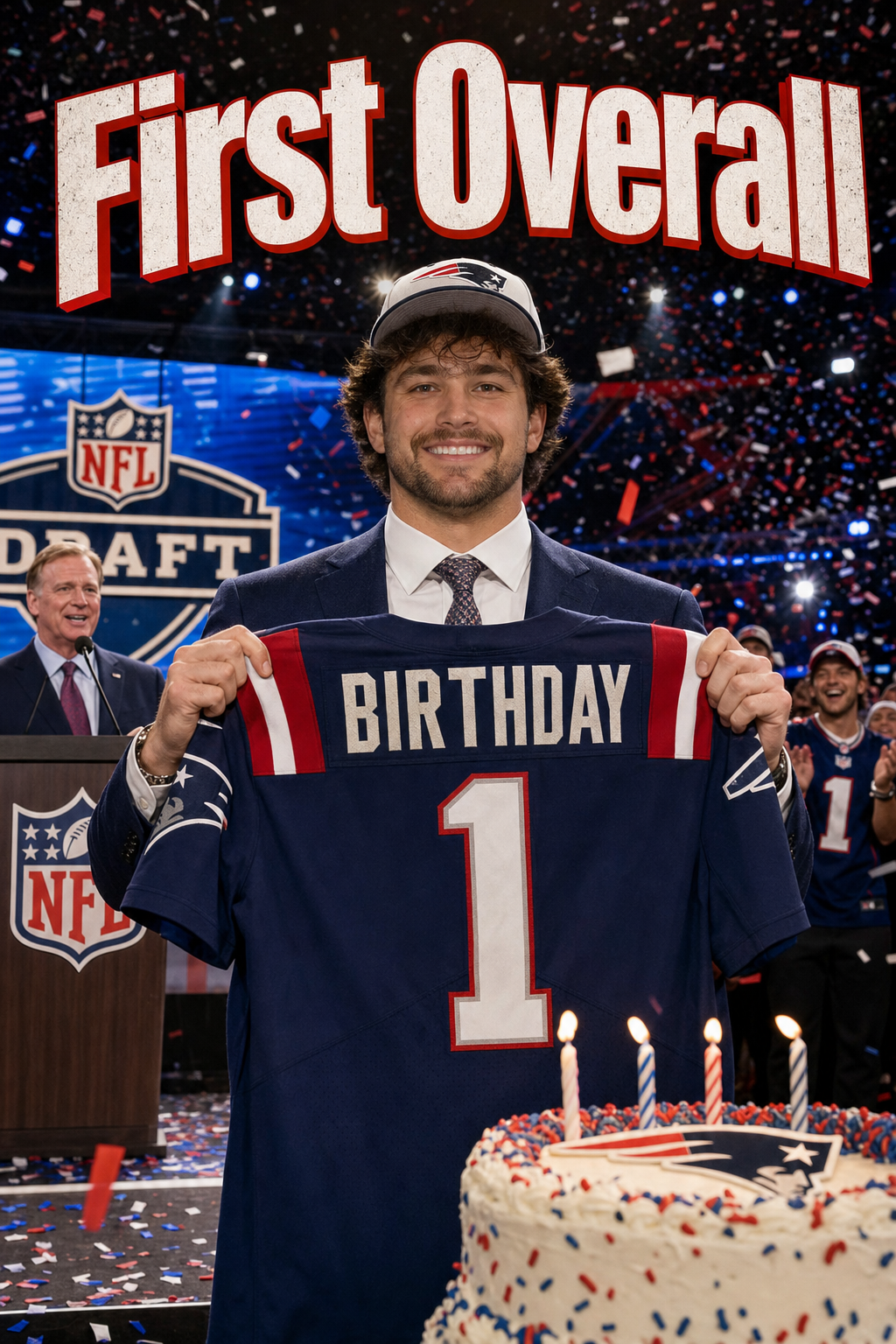 NFL Draft Birthday Pick Face Swap Card card preview
