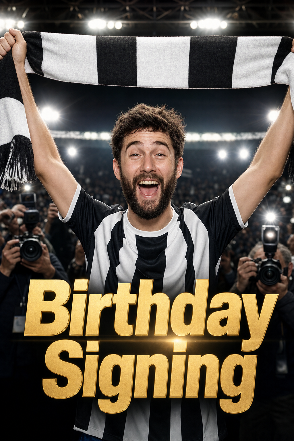 Premier League Birthday Signing Face Swap Card card preview