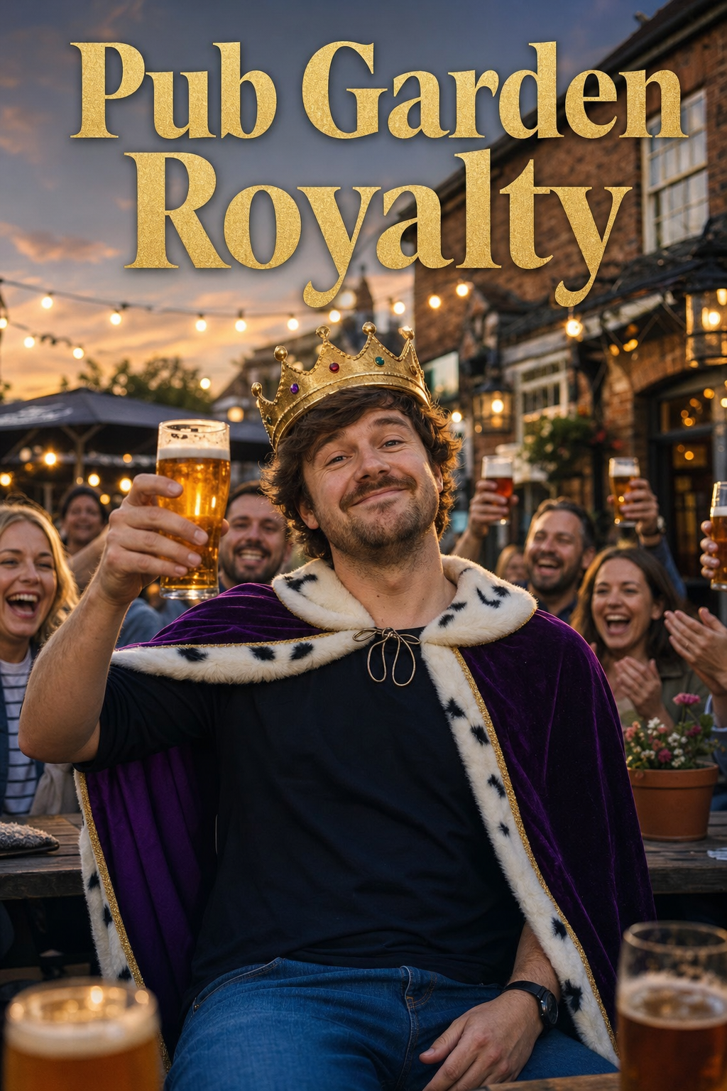 Pub Garden Birthday Legend Face Swap Card card preview