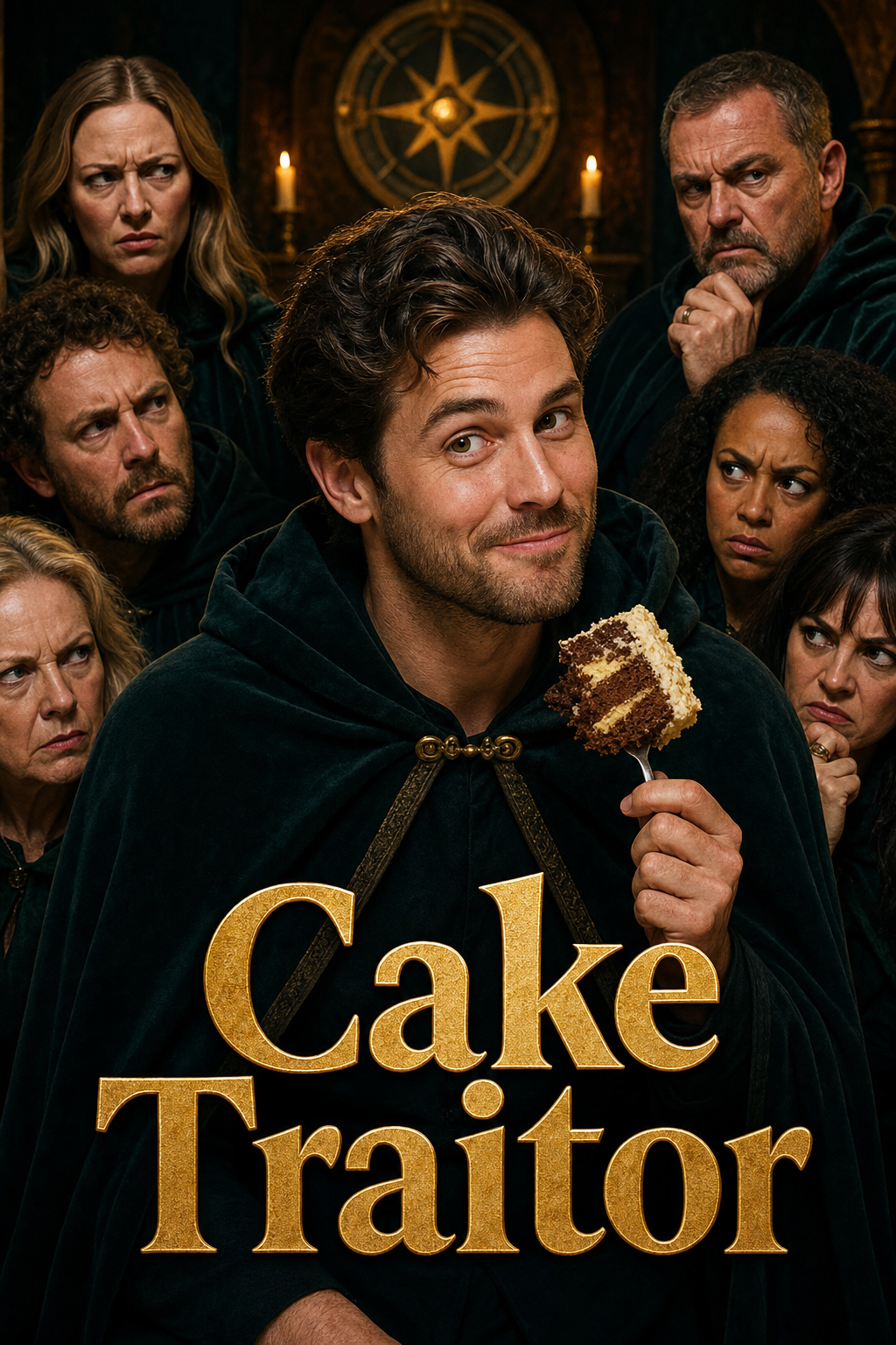 Round Table Birthday Betrayal Face Swap Card card preview