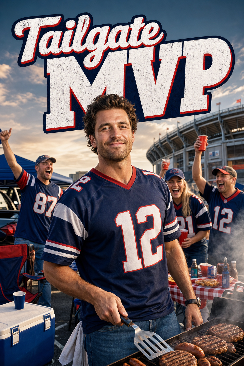 Tailgate Birthday MVP Face Swap Card card preview