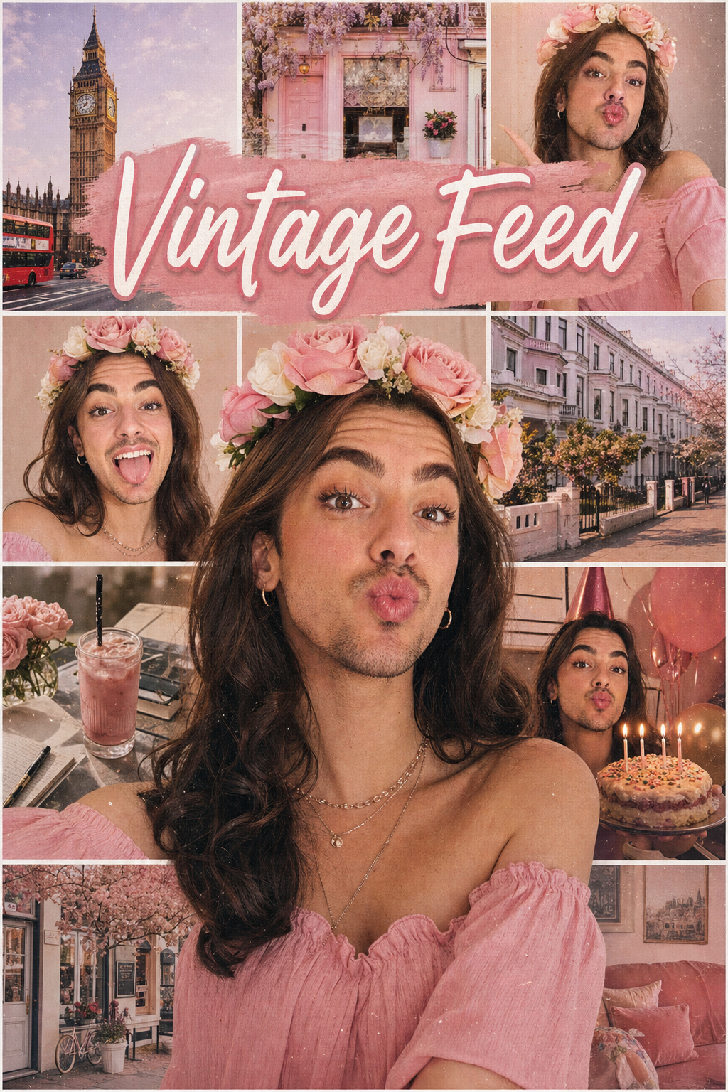 2016 Instagram Grid Birthday Face Swap Card card preview