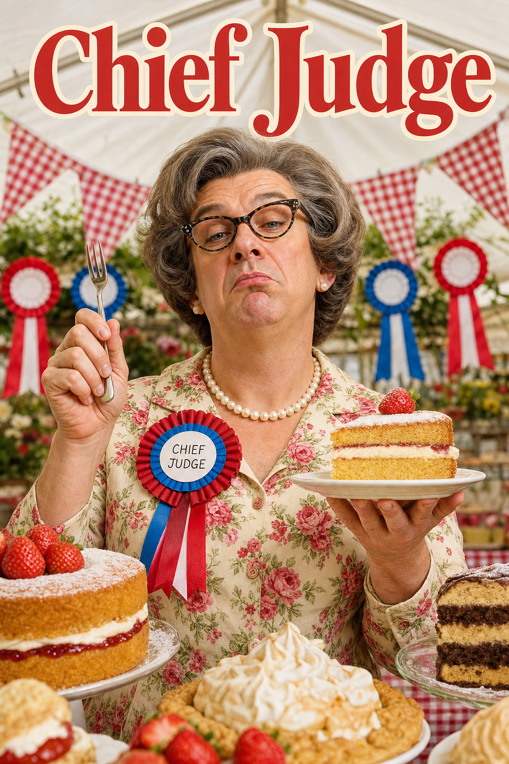 Village Fete Cake Judge Face Swap Card card preview