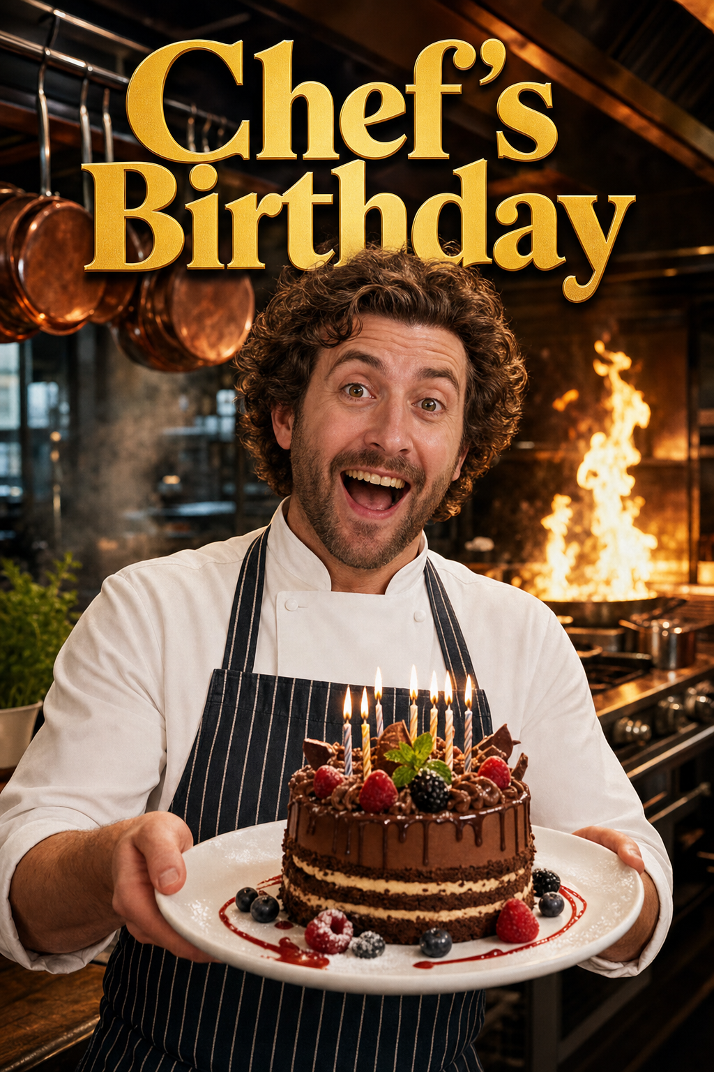 Celebrity Chef Birthday Masterclass Face Swap Card card preview