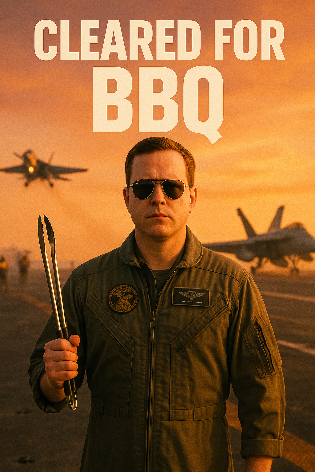 Top Gun Carrier Deck ‘Cleared For BBQ’ Father’s Day Face Swap Card card preview