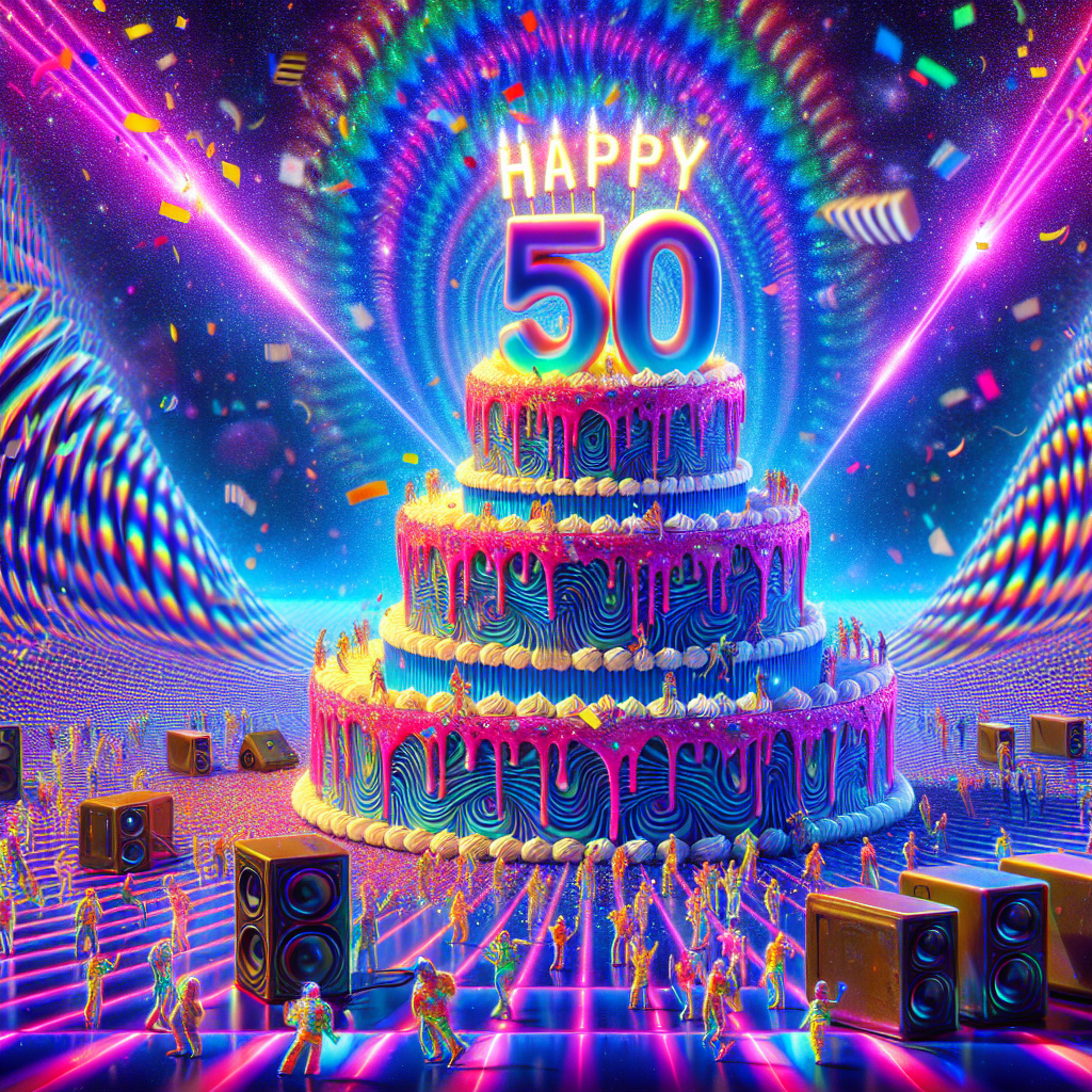 Rave Music Birthday Cards - Silly Robot Cards