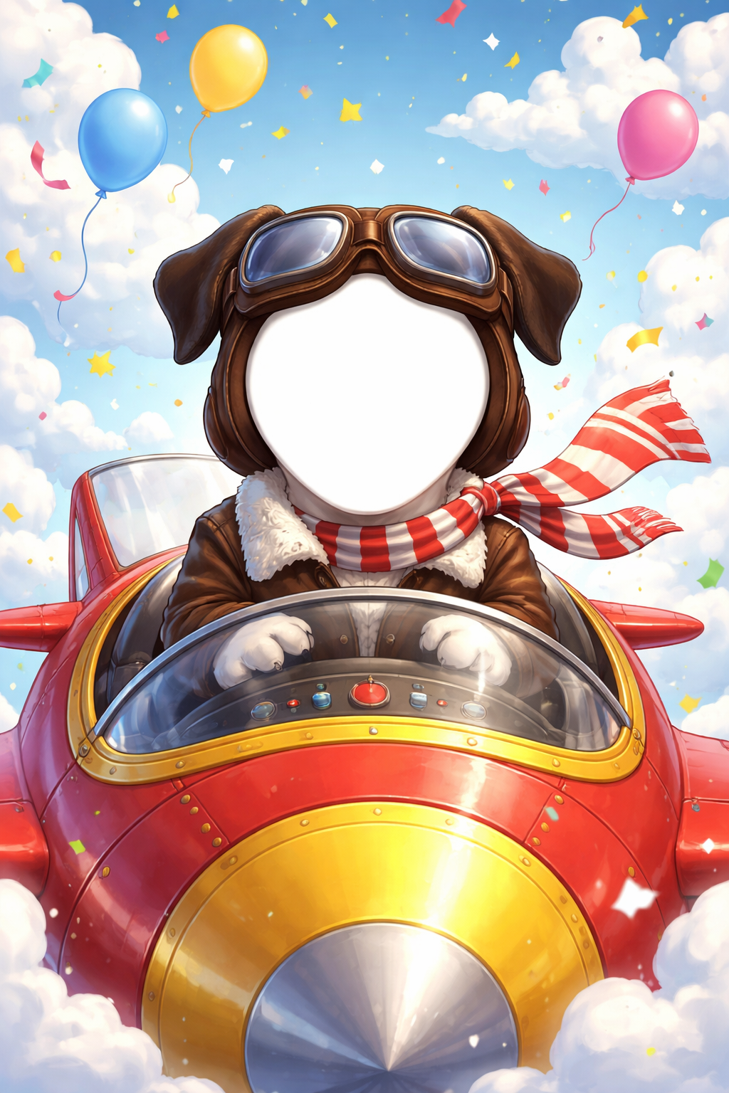 Dog Co Pilot Birthday card preview