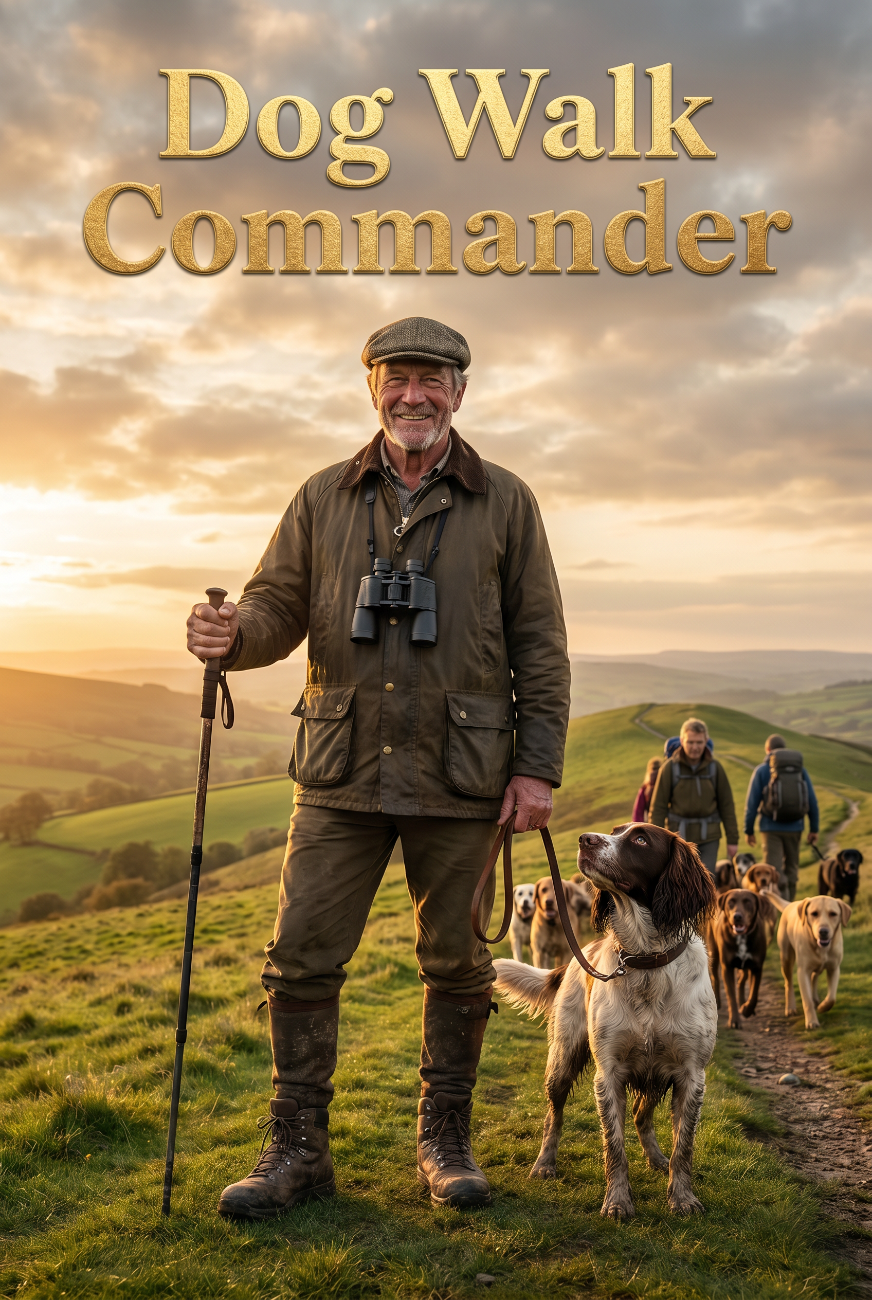 Dog Walk Commander Father's Day card preview