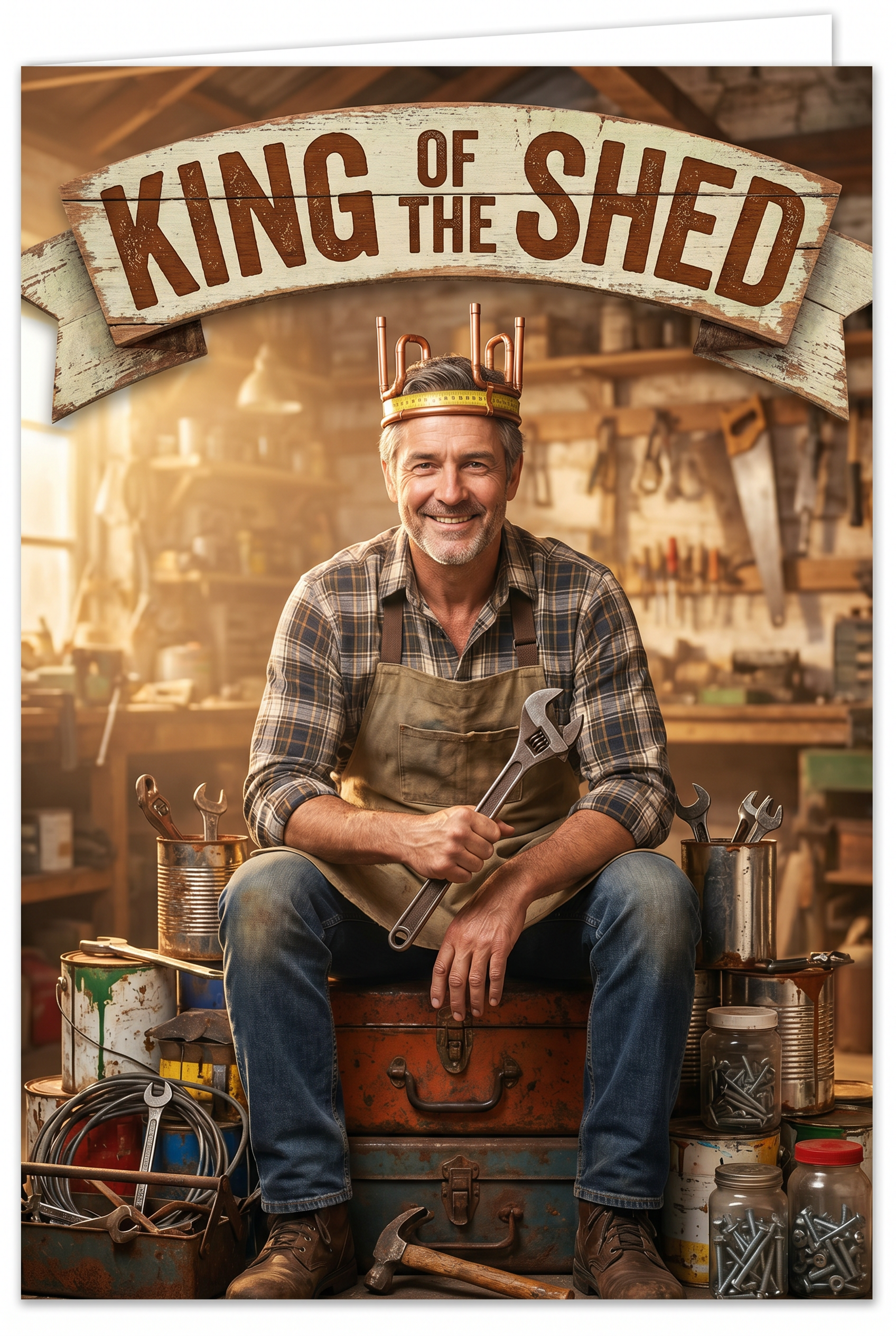 King Of The Shed Father's Day card preview