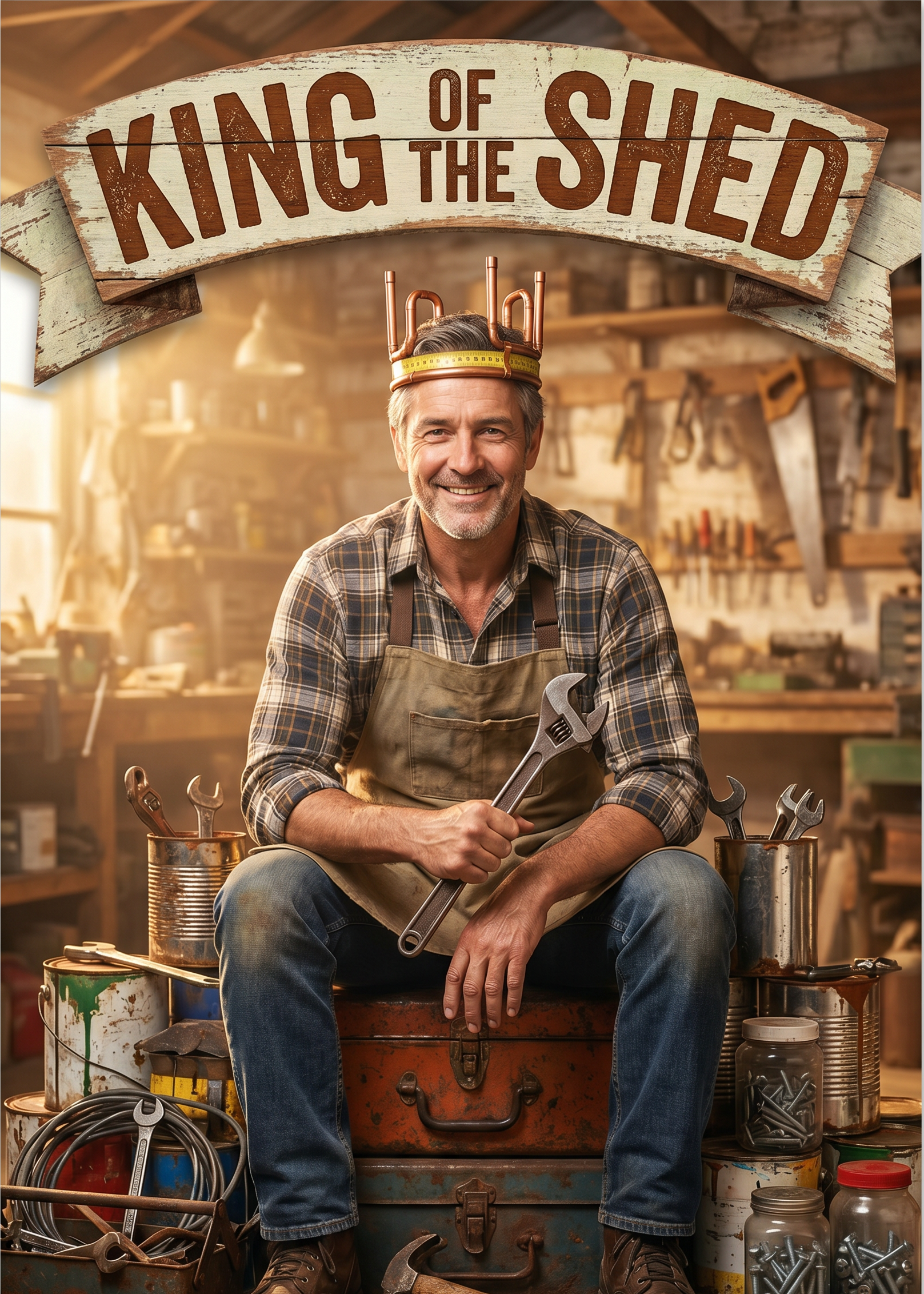 King Of The Shed Father's Day card preview
