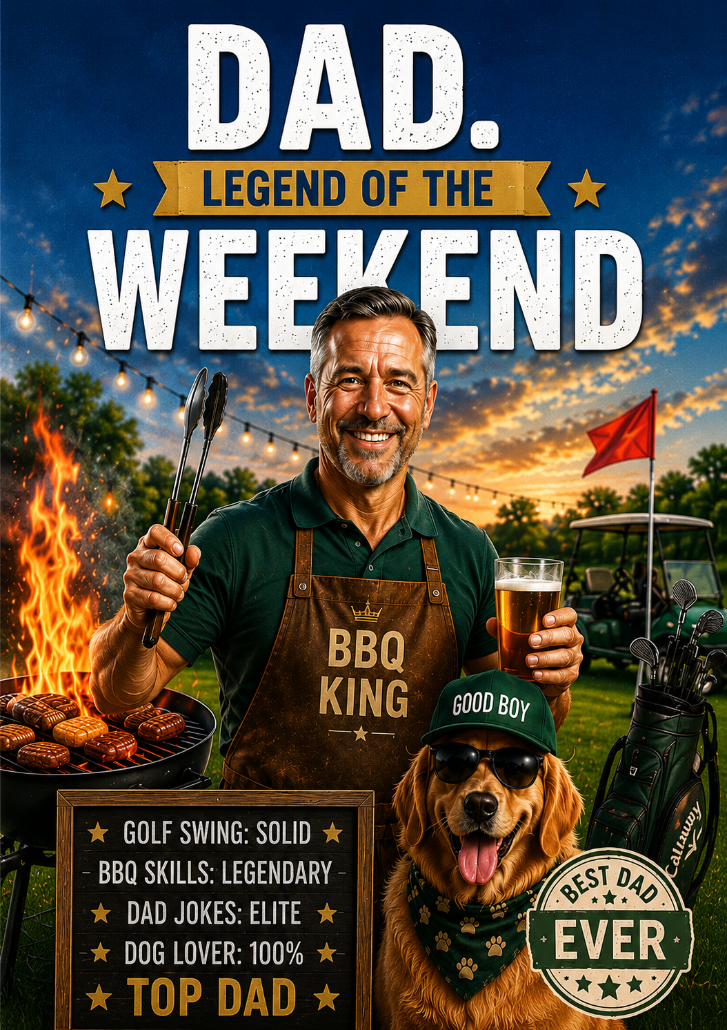Legend Of The Weekend Dad Father's Day card preview