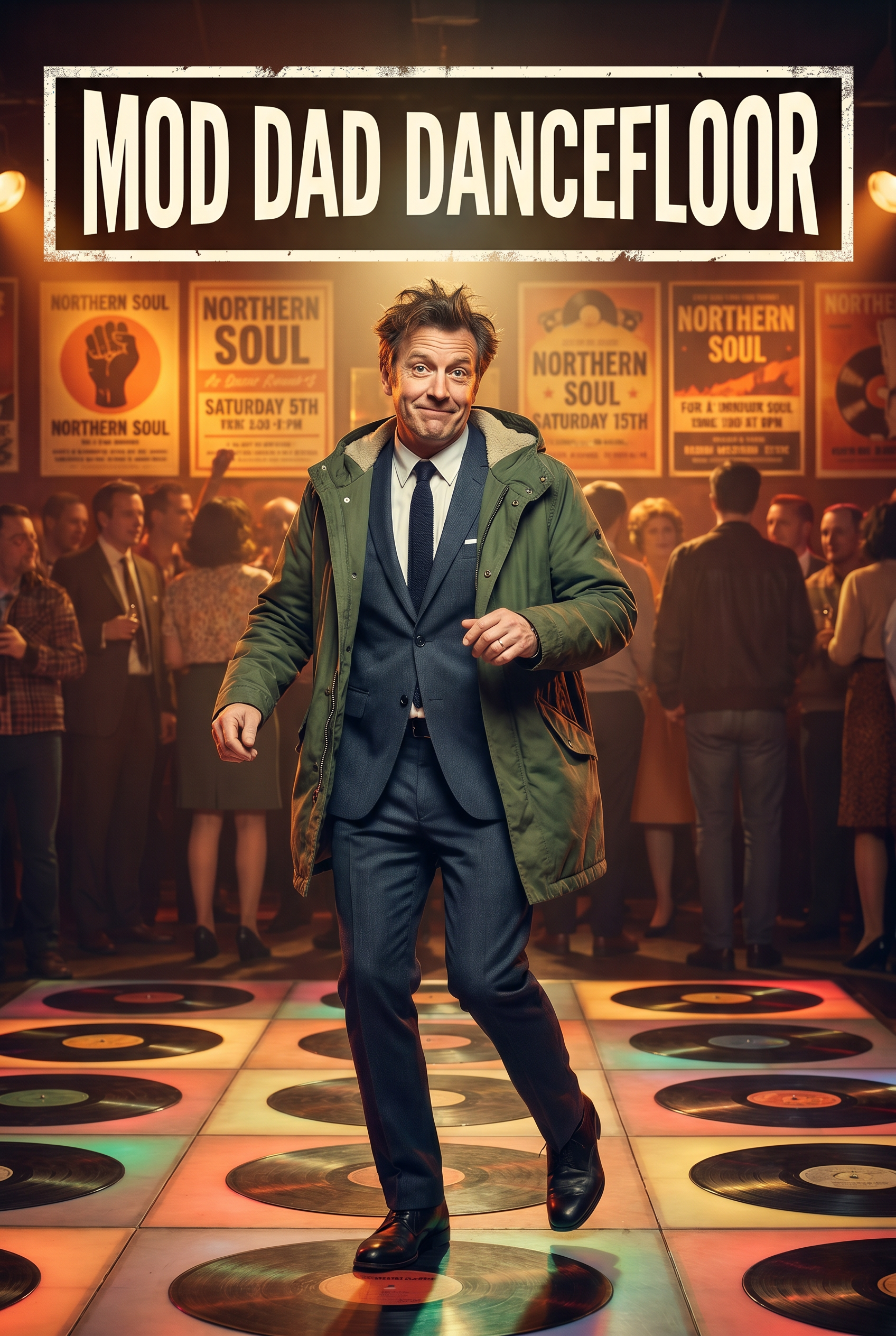 Mod Dad Dancefloor Father's Day card preview