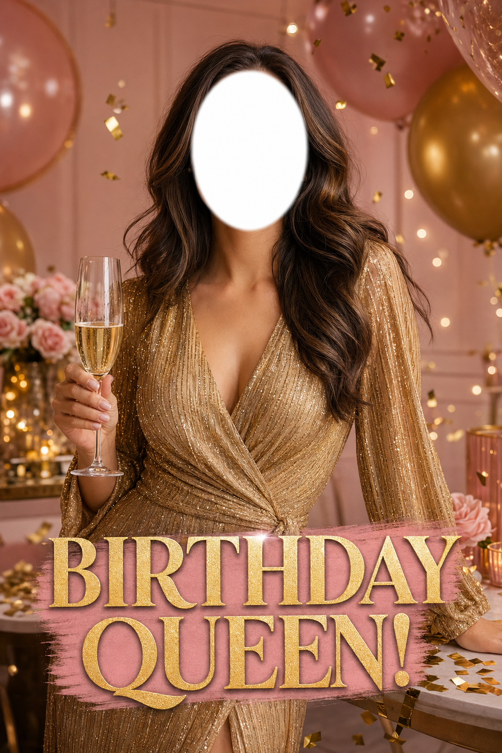 Photoreal Birthday Queen card preview