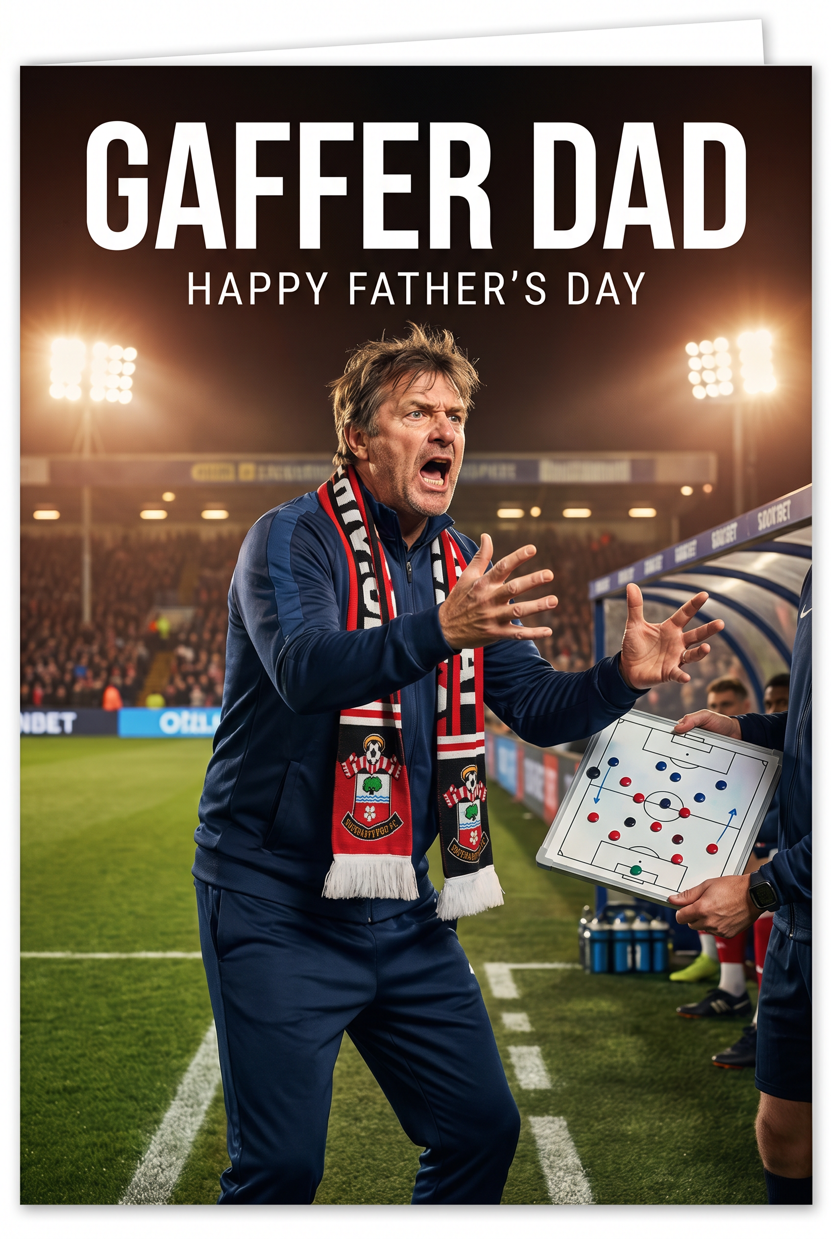 Premier League Manager Dad Father's Day card preview