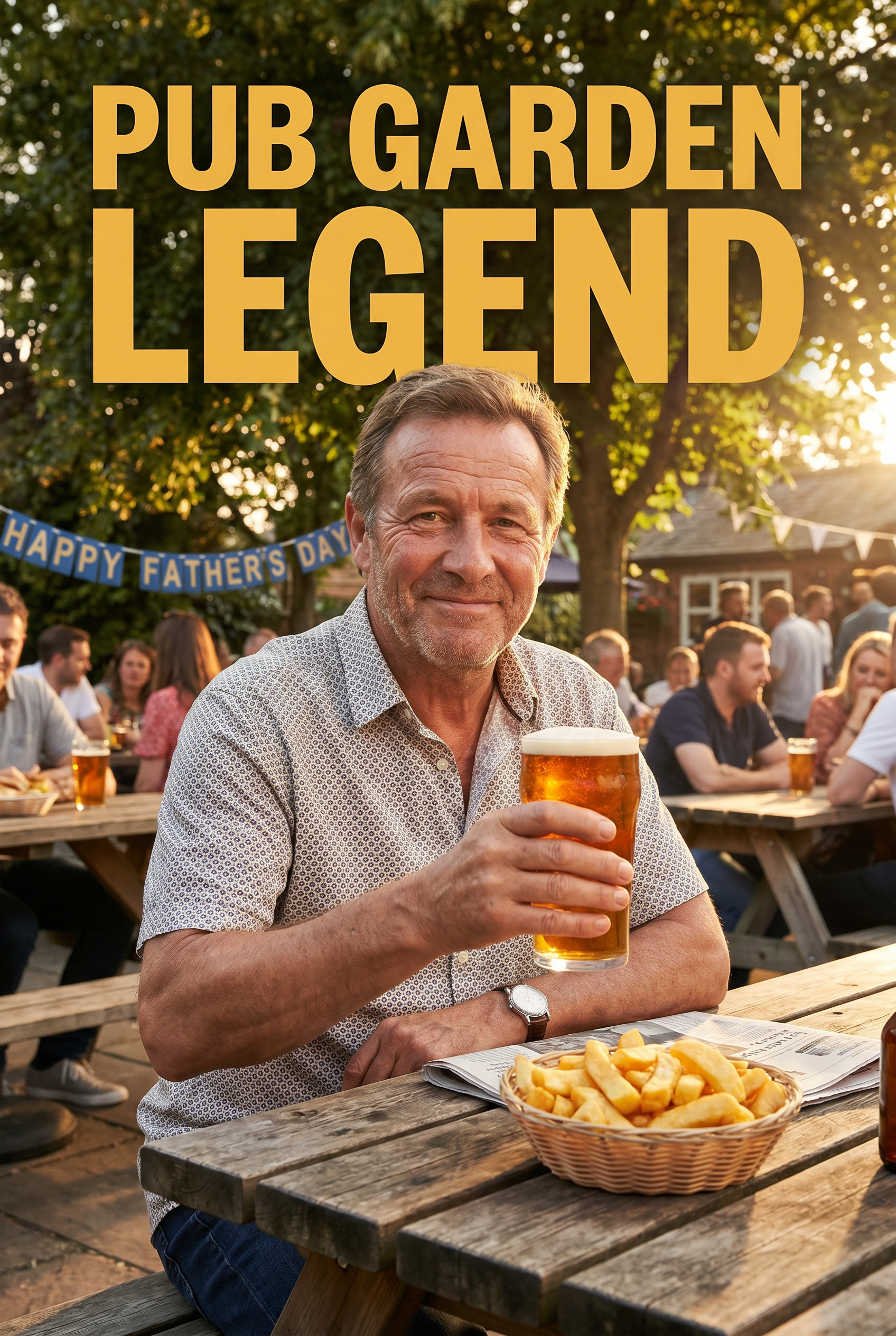 Pub Garden Legend Father's Day card preview