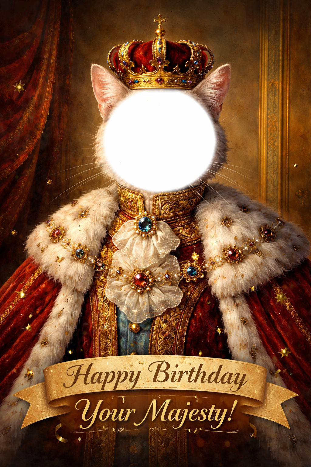 Royal Cat Portrait card preview
