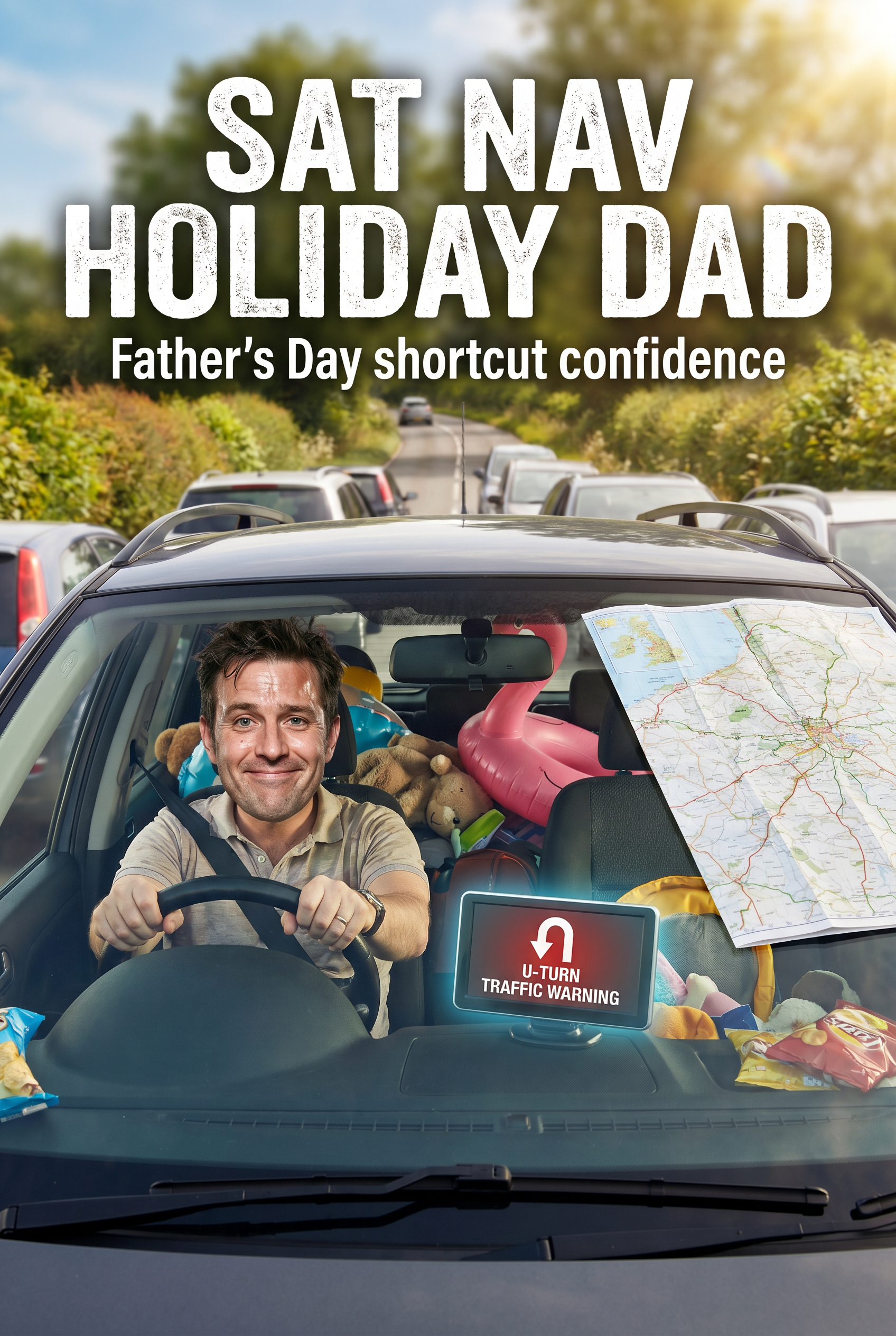 Sat Nav Holiday Dad Father's Day card preview