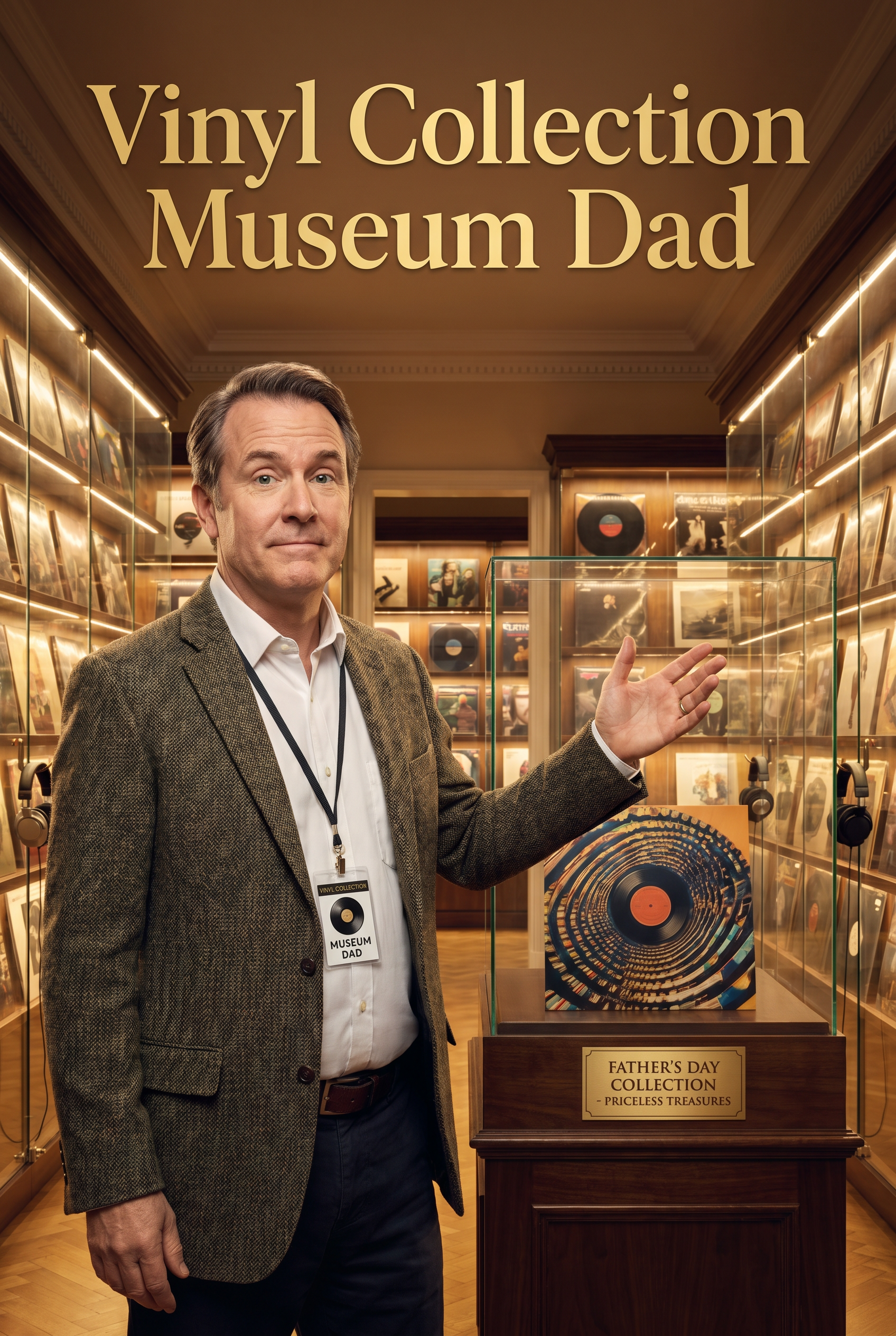 Vinyl Collection Museum Dad Father's Day card preview